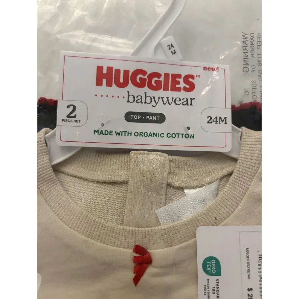 Huggies Crewneck Sweatshirt Pants 2-piece Outfit Set